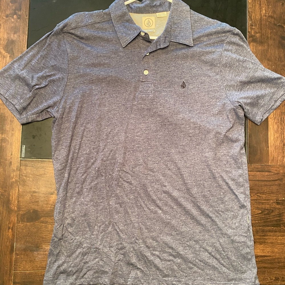 Volcom Heathered Blue Polo Shirt